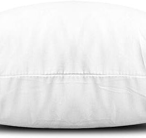 Throw Pillow Inserts, Set of 4 Lightweight Down Alternative Polyester Pillow, Couch Cushion, Sham Stuffer, Machine Washable. (White, 18×18)
